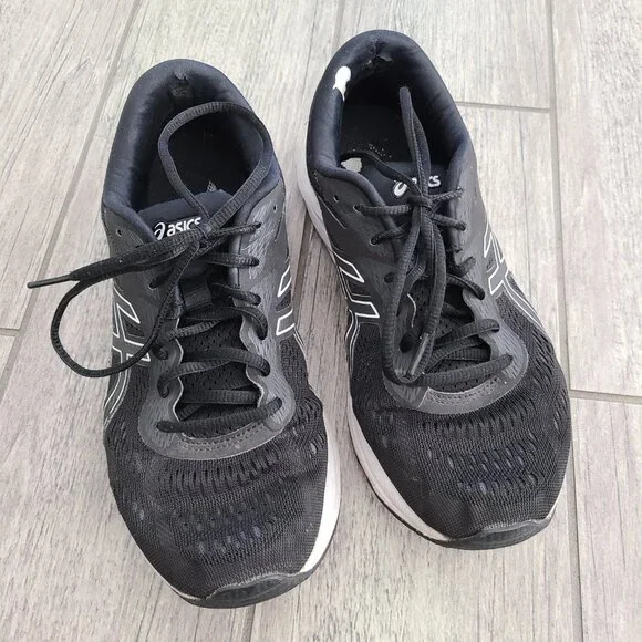 ASICS Amplica running shoes black white womens size 8.5 wide - Picture 4 of 14